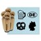 Germany German Country DE Pretzel Beer Stein Rubber Stamp Set for Stamping Crafting Planners